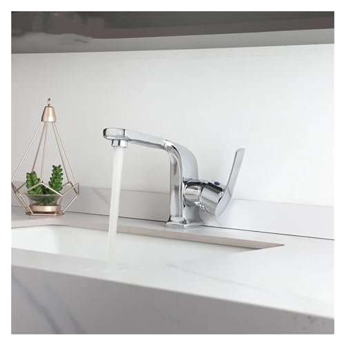 Grifo de cocina y baño cromado mezclador monomando de agua fría y caliente para lavabo doméstico