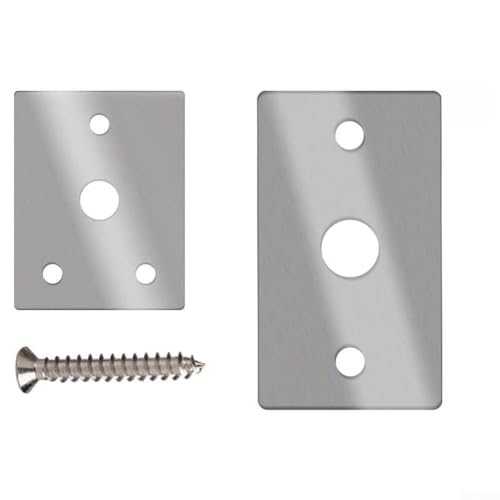 Placa de refuerzo de escalera de acero inoxidable para escaleras de espiga y hogar, estabilizador resistente con agujeros mecanizados, 30 x 46 pulgadas