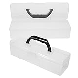 Espace optimisé : la boîte de rangement rectangulaire pour pinceaux longs convient à des pinceaux de différentes tailles, offrant un rangement fiable pour divers outils de peinture et de loisirs créatifs