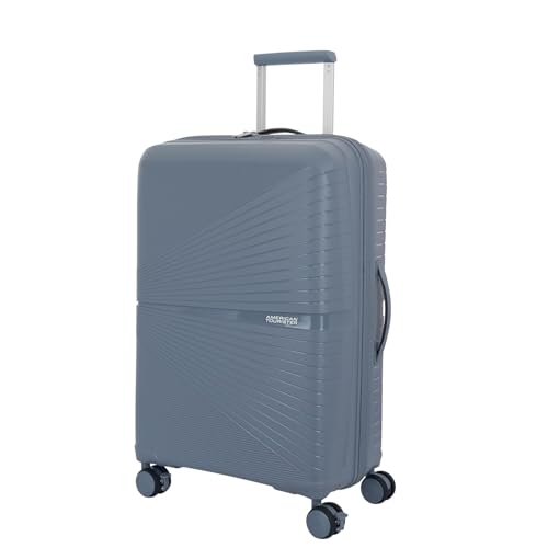 Image of American Tourister 77 CM Hard Shell 8 Spinner Wheel,Expander & Recessed TSA Lock Check-in Trolley Bag for Travel|Large PP Suitcase with Double Zipper,Flexi Packing Straps for Unisex (Grey, 77 CM)