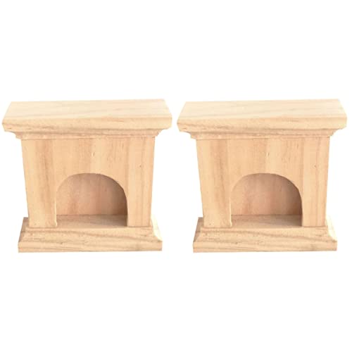 Toyvian Lareira Em Miniatura Mini 2 Peças Lareira de Boneca de Boneca Móveis Miniature Mobiliário de