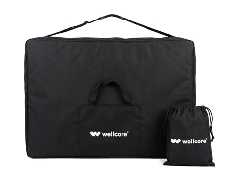 QUIRUMED Mochila para Camilla Plegable WELLCORE 17x93x63 cm | Bolsa de Transporte con Compartimento para Accesorios | Compatible con Camillas hasta 182x60 cm | Poliéster Resistente