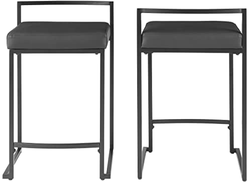 Crosley Furniture Harlowe Counter Stool, Set Of 2, Matte Black #TOP3