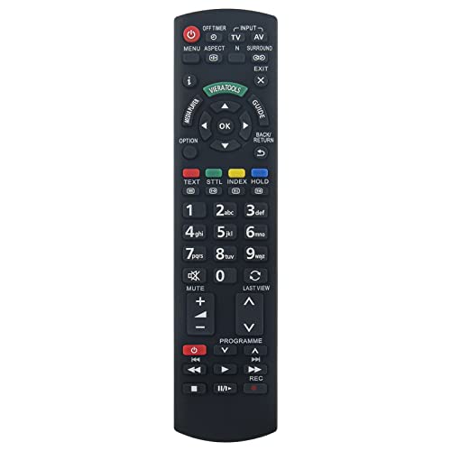 New N2QAYB000717 Remote Control Replacement for Panasonic TY-ST42PX5W TX-P50X50E TX-P42X50E TX-L32X5B TX-L50EM5B TX-P50X50B TX-P50X50E TX-PR50X50 TXP42X50B TX-L32EM5B TX-L39EM5B TV Remote Controller