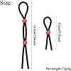 Dstymkler 3 pcs Bague en Silicone Anneau de Couple Noir Homme renforce l'anneau avec 2 Cordes de Liaison en Silicone pour Le Rendre Plus performant et Plus Long #3