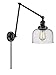 Innovations 238-BK-G74 Large Bell 1 Light Swing Arm Part of The Franklin Restoration Collection, Matte Black