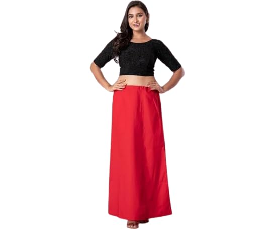 Women's Full-Length Cotton Blend Petticoat for Saree | Soft & Breathable Fabric | Adjustable Drawstring Waist Inner Skirt-image-31