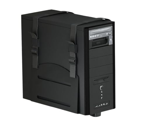 Mount Plus MP-CPB-2 Wall Mount CPU and Game Console Holder | Adjustable Width 4.8in to 8.3in | Metal Mounting Bracket for Desktop PC, Computer Tower, Game Console, APS Back-UPS, CyberPower UPS System