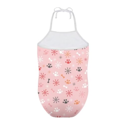 Image of Christmas Girls One-Piece Swimsuits Beach Halter Swimwear Bathing Suit for 3-10 Years