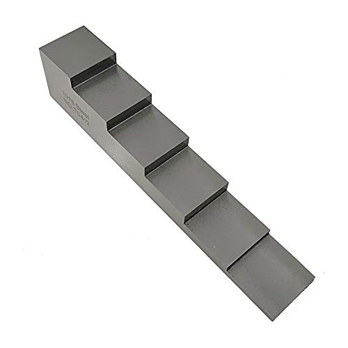 Calibration Test Block 1018 Steel 6 Step 2.5mm 5mm 10mm 15mm 20mm 25mm para Ultrasonic Thickness Gauge Meter Tester Mointor y Linearity en pruebas NDT miniatura 3