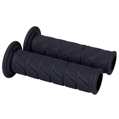 Poignée guidon moto universelle 22mm 24mm en caoutchouc noir