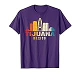 Retro Tijuana Skyline Vintage Mexico Souvenir T-Shirt