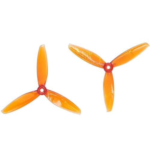 Hélices de 3 aspas 5x4.3 CW y CCW para drones de carreras T5043C FPV en color whisky