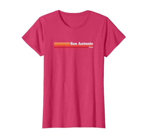 Vintage 1980s Graphic Style San Antonio Texas T-Shirt, Women, Red Heather, Small
