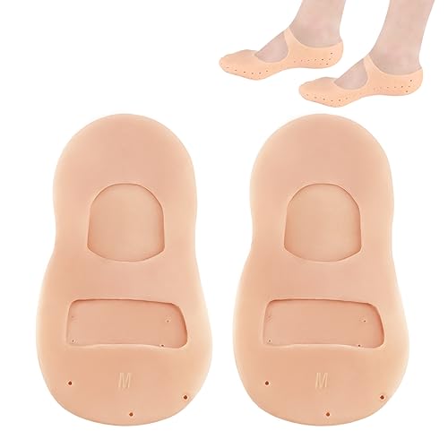 YOLUFER Silicone Socks - Moisturising Gel Socks for Dry Cracked Feet, Anti Crack Protector (Medium)
