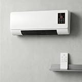 Ar condicionado de parede sem dutos 1800w - Aquecedor portátil 2 em 1 e ventilador de resfriamento com controle remoto, ideal para trailers, garagens e pequenos espaços, branco