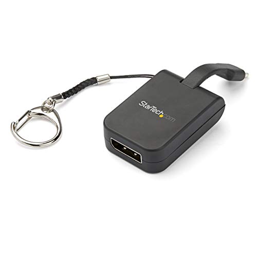 Adaptador USB-C a DisplayPort portátil con llavero para entornos de trabajo