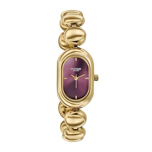 Image of Sonata Poze 8 Quartz Analog with Plum Dial IPG Alloy Strap Watch for Women - SP80173YM01W