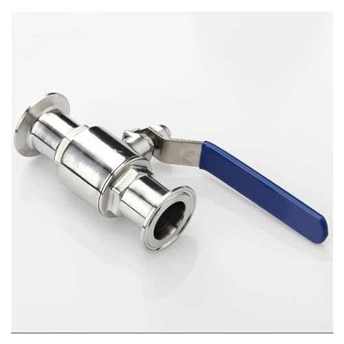 Válvula de bola sanitaria 32mm para control de fluidos alimenticios con virola de acero inoxidable 3