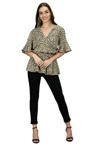 sola: fashion elegance Women's Polyester Geometric Printed Bell Sleeve Casual Top (Multicolor)-picture-14