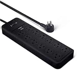 Amazon Basics 12-Outlet, 4000 Protecteur de la bande de puissance Joule, 8ft, noir