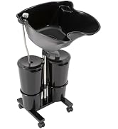 Portable Shampoo Bowl Shampoo Sink for Washing Hair with Electric Pump, Height and Angle Adjustab...
