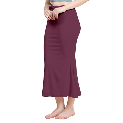 Image of Amazon Brand - Anarva Women Cotton Blended Saree Shapewear Regular Petticoat Skirt For Saree