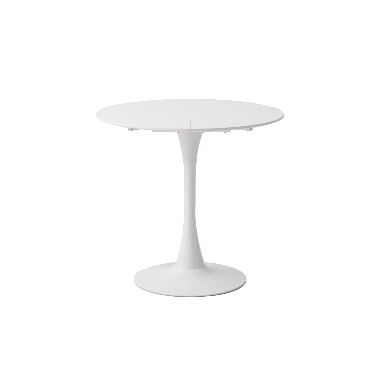 Table à Manger Ronde Moderne, Table à Manger Décontractée Ronde de 80 cm, Adaptée pour 2 à 4 Personnes, Très Adaptée au Salon, Salle à Manger, Cuisine, Café - Blanc