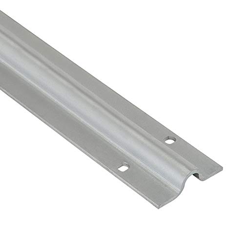 Riel de suelo plano galvanizado para puertas correderas de 2 m para atornillar para ruedas de 20 mm de diámetro.