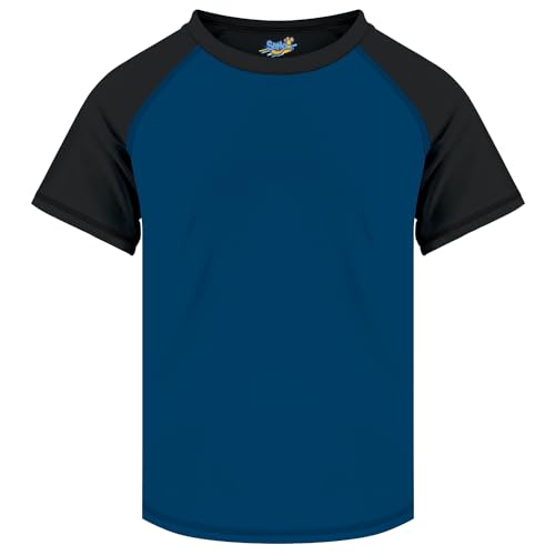 Image of Semois Boys Rash Guard Swim Shirt Short Sleeve Swimwear Toddler Kids Youth Rashguard Water Shirt UPF+ 50 Quick Dry Shirt