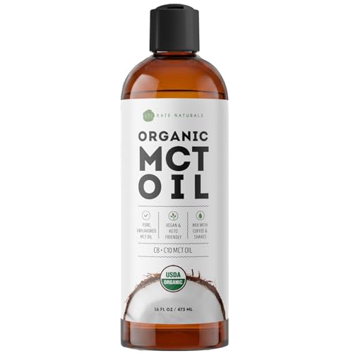Kate Naturals MCT Oil for Coffee & Keto (16oz) USDA