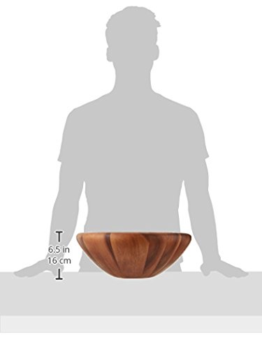 Dansk Wood Classics Round Salad Bowl, 6.15 Lb, Brown #TOP5