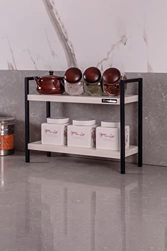 Mudesa MDSMUR0002 Metal Masa Tezgah Üstü Düzenleyici Organizer Banyo Mutfak Rafı Kitaplık Baharatlık