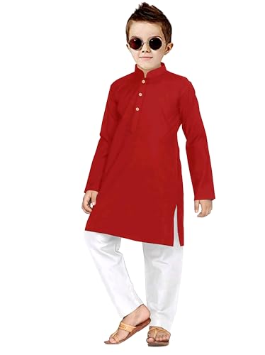 Image of Trustous Ethnic Wear Boys's Cotton Kurta Pyjama Sets
