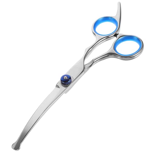 TOBBOMEY Pet Barber Scissors Round Head Pet Hairdressing Scissors Dog Hair Clippers Stainless Steel