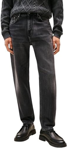 Tommy Hilfiger Vaqueros Hombre Harlem Marcus Grey Talle Medio, Gris (Marcus Grey), 34W/35L