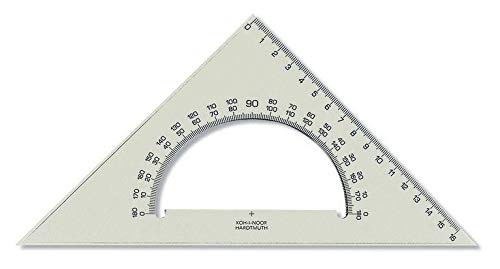 Koh-I-Noor ekierka geometryczna 45 z kątomierzem 180 Hyp. 250 mm