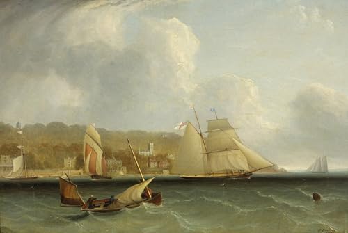 Tableau scène de mer Oswald Walters Brierly affiche artistique toile murale bureau