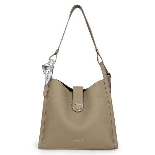 Image of Magnolia Women's Betula Medium Handle Croco Pattern Tote Bag | Ladies Classic Solid Color Purse Shoulder Fashion Handbag Inner Pocket with Zip For Daily Use Work Travel