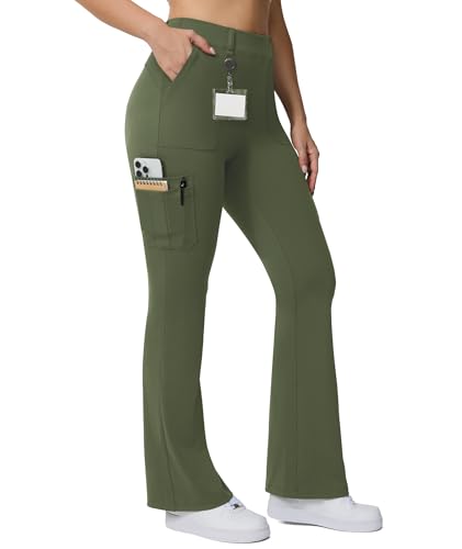 Amazon.com: Women's Stretch Cargo Pants High Waist Bootcut Flare