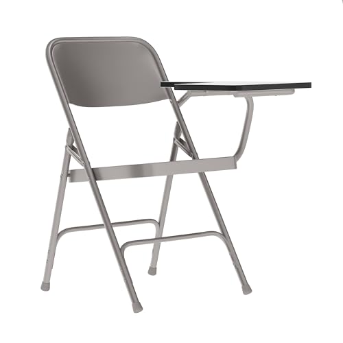 Flash Furniture Ralph Premium Steel Folding Chair with Left Handed Tablet Arm