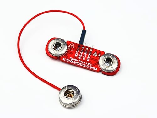 Muscle BioAmp Patchy v0.2 (Red) | Wearable Muscle Sensor | Upside Down Labs