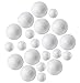 100 Pack Styrofoam Balls (40 piece 2'' inch, 60 piece 1'' inch) -Foam Balls- Foam Craft Balls - Foam Balls For Arts and Crafts- Floral Foam Balls- Bulk Styrofoam Balls-1 & 2 Inch Foam Balls (100 Pack)