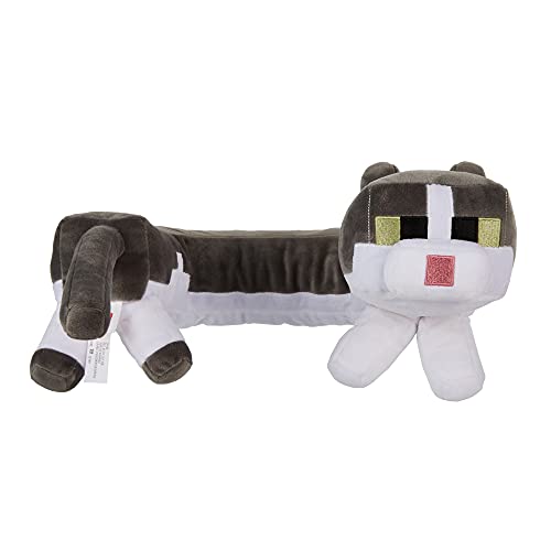 Minecraft GPV98 - Plüschkatze Nackenkissen mit Geräuschen, weich, Geschenk zum Sammeln für Fans, Spielzeug ab 3 Jahren – Bild 6