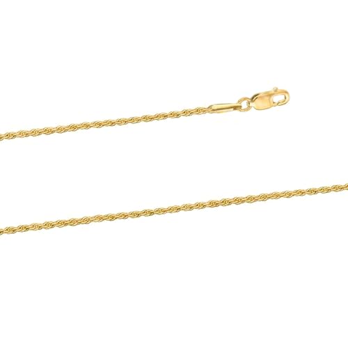 14k Yellow Gold Solid Rope Chain Necklace for Women and Men Jewelry with Lobster Clasp2