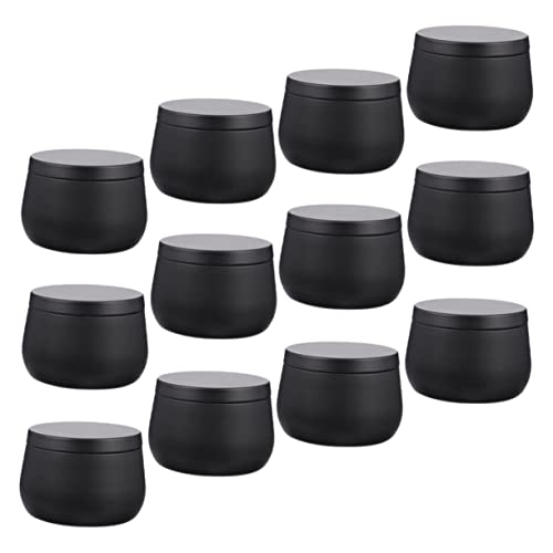 PRETYZOOM 12oz Candy Tea Can Storage Containers Sealed Tinplate Organizers for Tea Candles