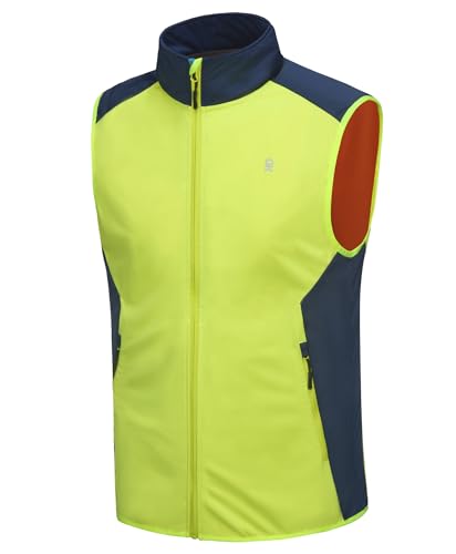 Image of Little Donkey Andy Men's Water-resistant Outerwear Vests, Stretch Windproof Vest for Cycling, Running, Golf