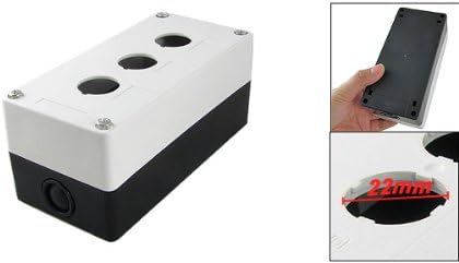 uxcell Hole Plastic Push Button Switch Control Station Protector Box, 22mm, White, 22 mm - Image 3