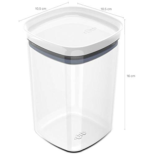 Conjunto Potes Herméticos Para Alimentos Block 450 ml 1000 ml 1500 ml 2000 ml Branco