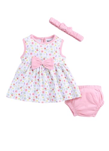 Image of Smart Baby Cotton Frock Set for Baby Girls - Soft Interlock Cotton